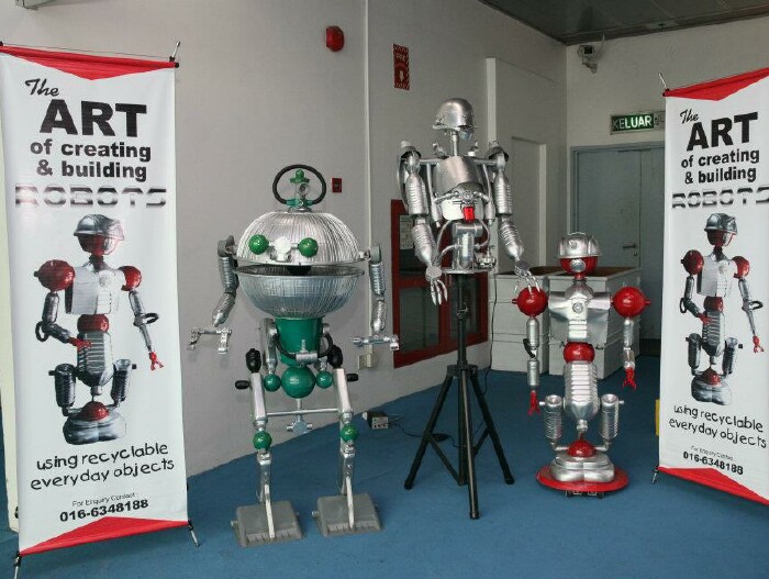 The family of robots he created The family of robots he created
