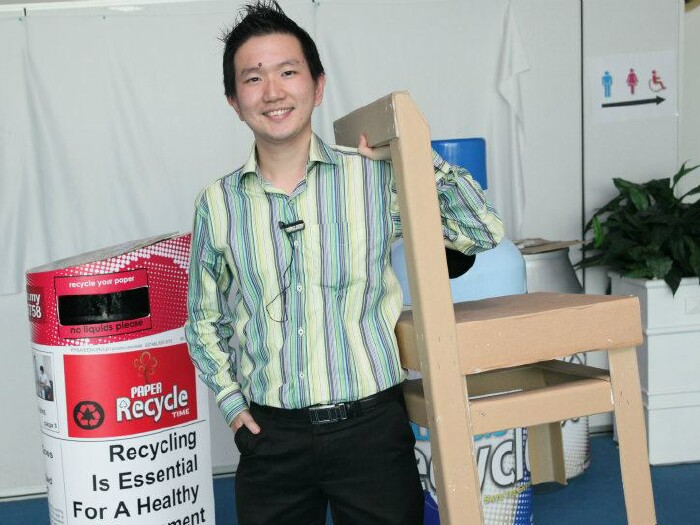 An eco friendly paper chair An eco friendly paper chair