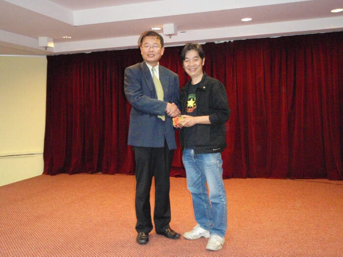 With Mr Huang of Binary University