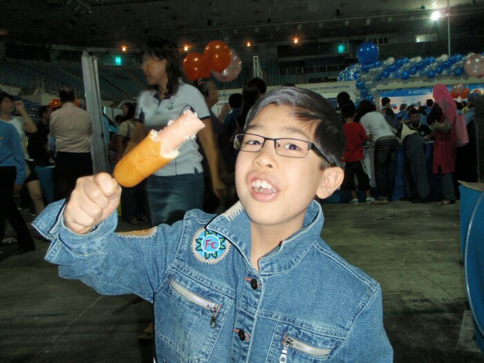 Eating his Hotdog Eating his Hotdog